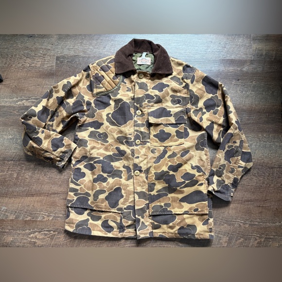 Vintage SAFTBAK jacket men’s duck camo hunting field chore coat 70s 80s Rare - Picture 8 of 16